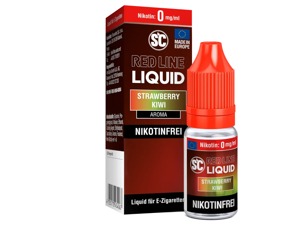 SC-RED LINE Strawberry Kiwi Nikotinsalz Liquid NIKOTINFREI