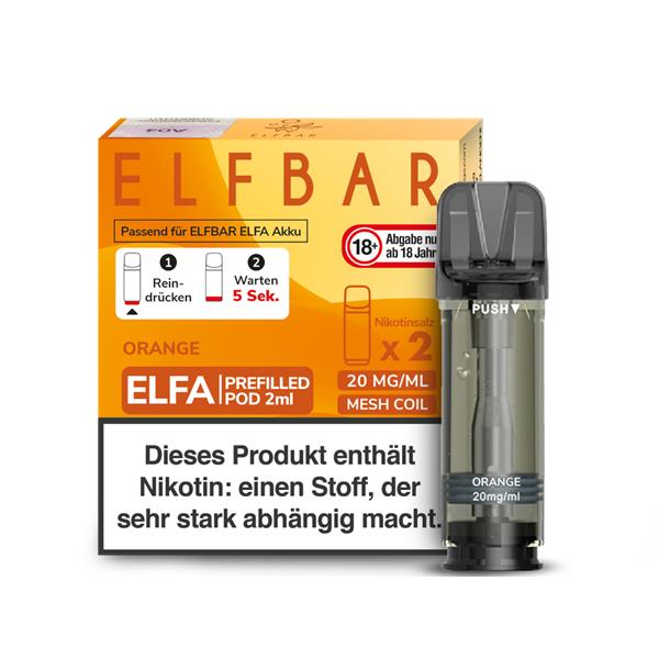 ELF BAR - ELFA Orange 2x Pods 600 Züge