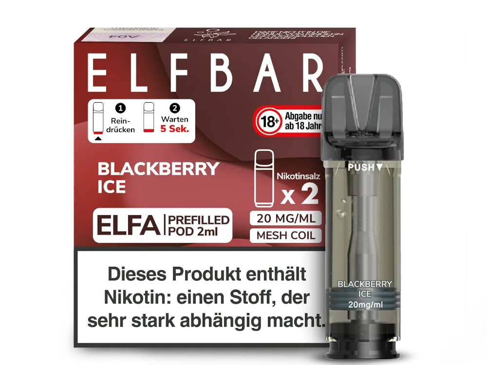 ELF BAR - ELFA Blackberry Ice 2x Pods 600 Züge