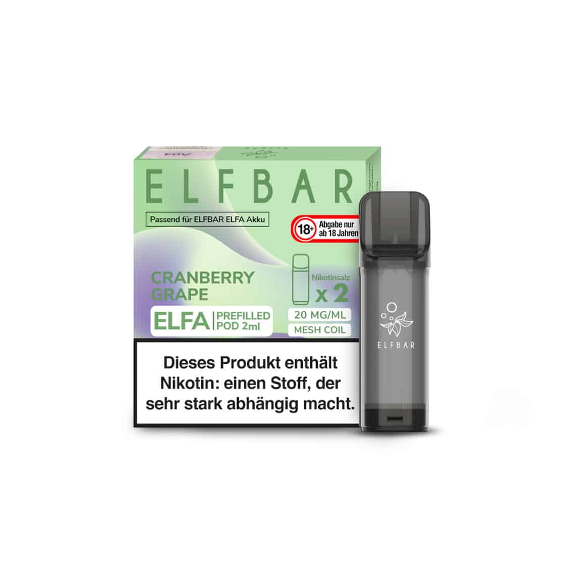 ELF BAR - ELFA Cranberry Grape 2x Pods 600 Züge