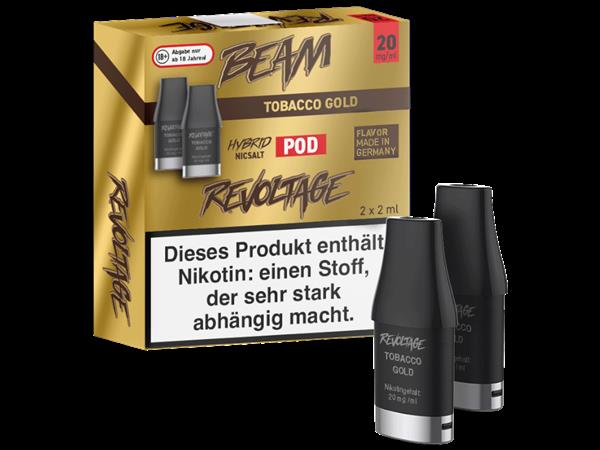 REVOLTAGE - BEAM Tobacco Gold 2x Pods 600 Züge 10mg/ml