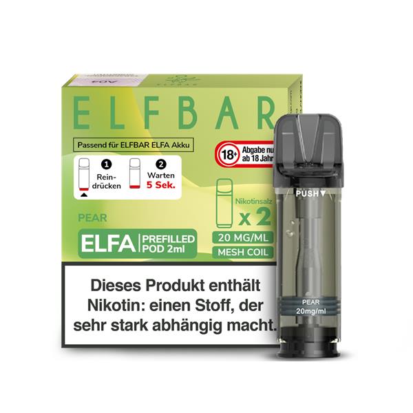 ELF BAR - ELFA Pear 2x Pods 600 Züge