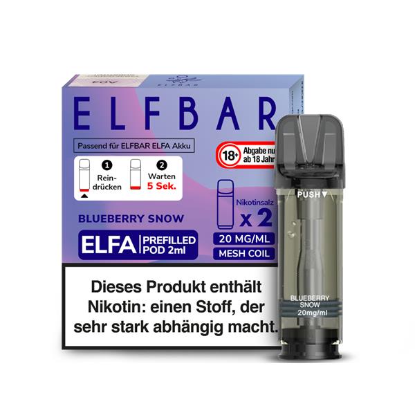 ELF BAR - ELFA Blueberry Snow 2x Pods 600 Züge