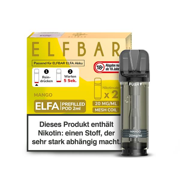 ELF BAR - ELFA Mango 2x Pods 600 Züge