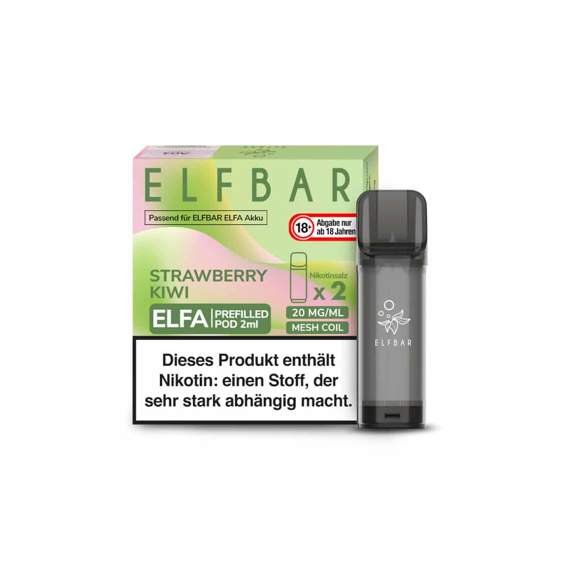 ELF BAR - ELFA Strawberry Kiwi 2x Pods 600 Züge